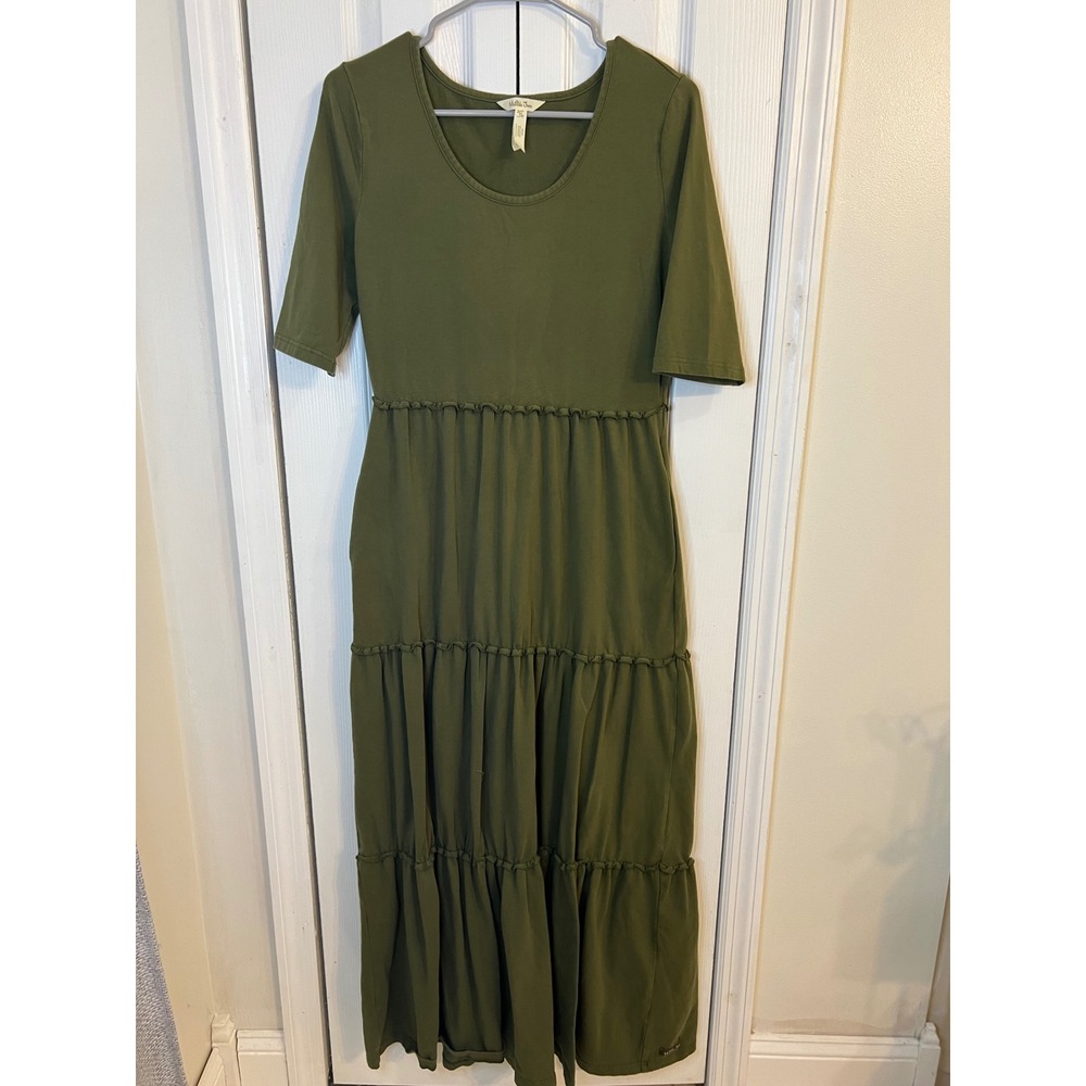Matilda Jane‎ Tiered Maxi Dress Olive Green Casual Boho Fall Womens Size M - Picture 2 of 12